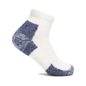 Thorlos ถุงเท้าวิ่งแบบสั้น Running Maximum Cushion Ankle | White / Navy ( JMX13003 )