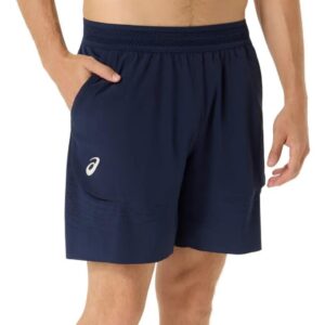 Asics กางเกงเทนนิสผู้ชาย Men’s Match Laser Cut 7In Short | Midnight ( 2041A421-400 )