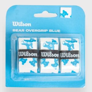 Wilson เทปพันด้าม/กริ๊ปพันด้ามไม้เทนนิส Bear Overgrip 3 Pack Overgrip Tape Racket Tennis | Blue/White ( WR8436501001 )