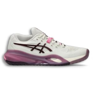 Asics รองเท้าเทนนิสผู้หญิง Gel-Resolution X Wide (D) | Soft Oat/Dark Aubergine ( 1042A278-250 )