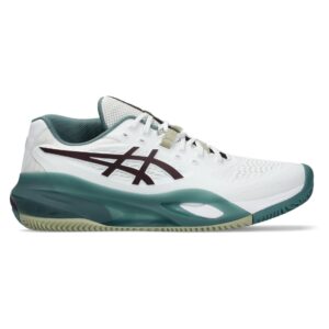 Asics รองเท้าเทนนิสผู้ชาย Gel-Resolution X Wide (2E) | White/Dark Aubergine ( 1041A487-104 )