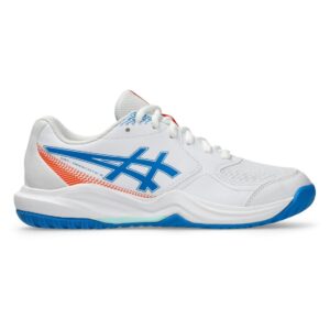 Asics รองเท้าเทนนิสเด็ก Kid’s Gel-Dedicate 9 GS | White/Directoire Blue ( 1044A085-100 )
