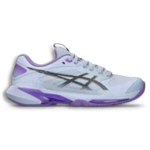 Asics รองเท้าเทนนิสผู้หญิง Solution Speed FF 4 Night Energy | Blue Fade/Gunmetal ( 1042A313-400 )