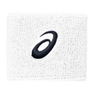 Asics ปลอกรัดข้อมือเทนนิสแบบสั้น Wrist Band Pair | Brilliant White ( 3043A143-100 )