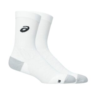 Asics ถุงเท้าเทนนิส Lightweight Court+Tennis Crew Socks | Brilliant White ( 3043A137-100 )