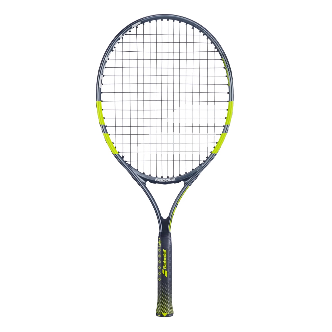 Babolat ไม้เทนนิสเด็ก Carlitos Junior 23 2026 Tennis Racket | Grey / Fluorescent yellow ( 140523 )