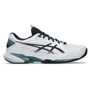 Asics รองเท้าเทนนิสผู้ชาย Solution Speed FF 4 | White/Midnight ( 1041A532-102 )