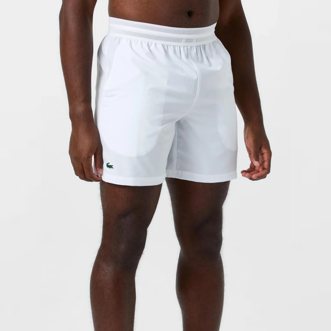 Lacoste กางเกงเทนนิสผู้ชาย Men's Sunshine Medvedev Short | White ( GH9961-001 ) - Image 5