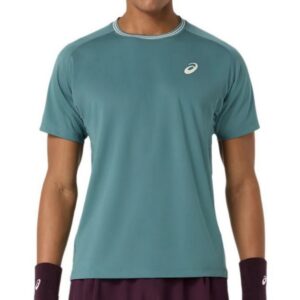 Asics เสื้อเทนนิสผู้ชาย Men's Game SS Top | Foggy Teal ( 2041A379-401 )
