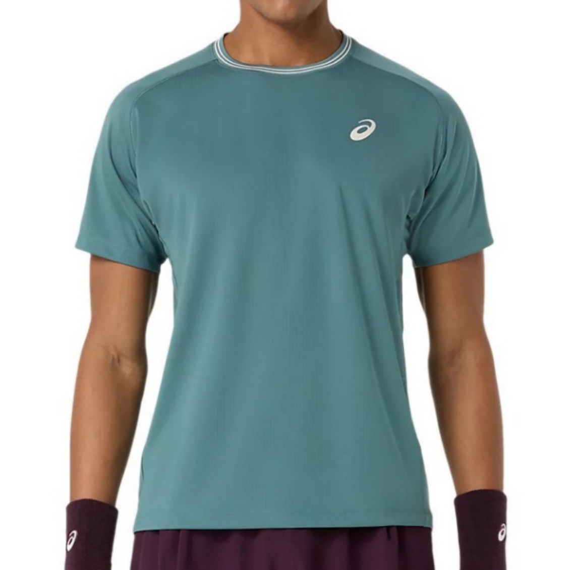 Asics เสื้อเทนนิสผู้ชาย Men's Game SS Top | Foggy Teal ( 2041A379-401 )