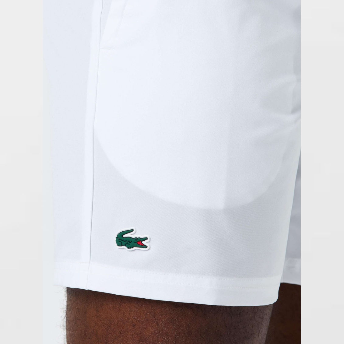 Lacoste กางเกงเทนนิสผู้ชาย Men's Sunshine Medvedev Short | White ( GH9961-001 ) - Image 4