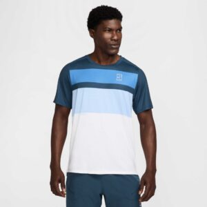 Nike เสื้อเทนนิสผู้ชาย Men's Court Advantage Top | Armoury Navy/White/White ( FZ9845-478 )