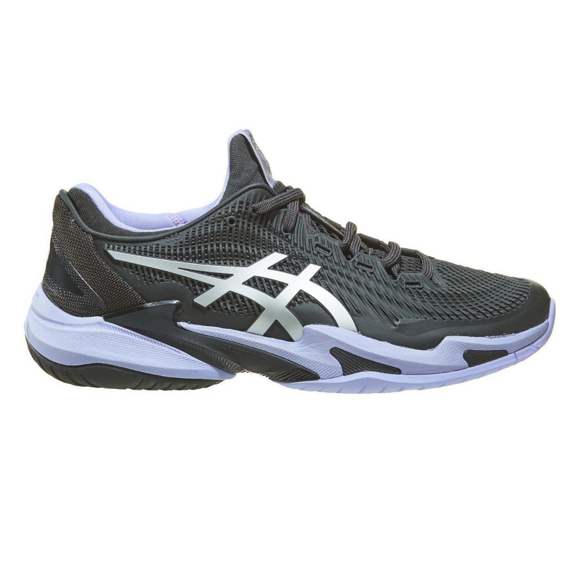 Asics รองเท้าเทนนิสผู้ชาย Men's Court FF 3 Night Energy | Graphite Grey/Pure Silver ( 1041A569-020 )