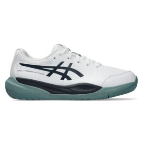 Asics รองเท้าเทนนิสเด็ก Gel-Resolution X GS | White/Midnight ( 1044A081-103 )