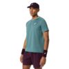 Asics เสื้อเทนนิสผู้ชาย Men's Game SS Top | Foggy Teal ( 2041A379-401 ) - Image 3