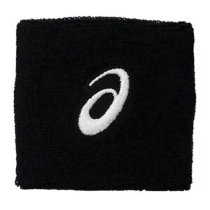 Asics ปลอกรัดข้อมือเทนนิสแบบสั้น Wrist Band Pair | Performance Black ( 3043A143-001 )