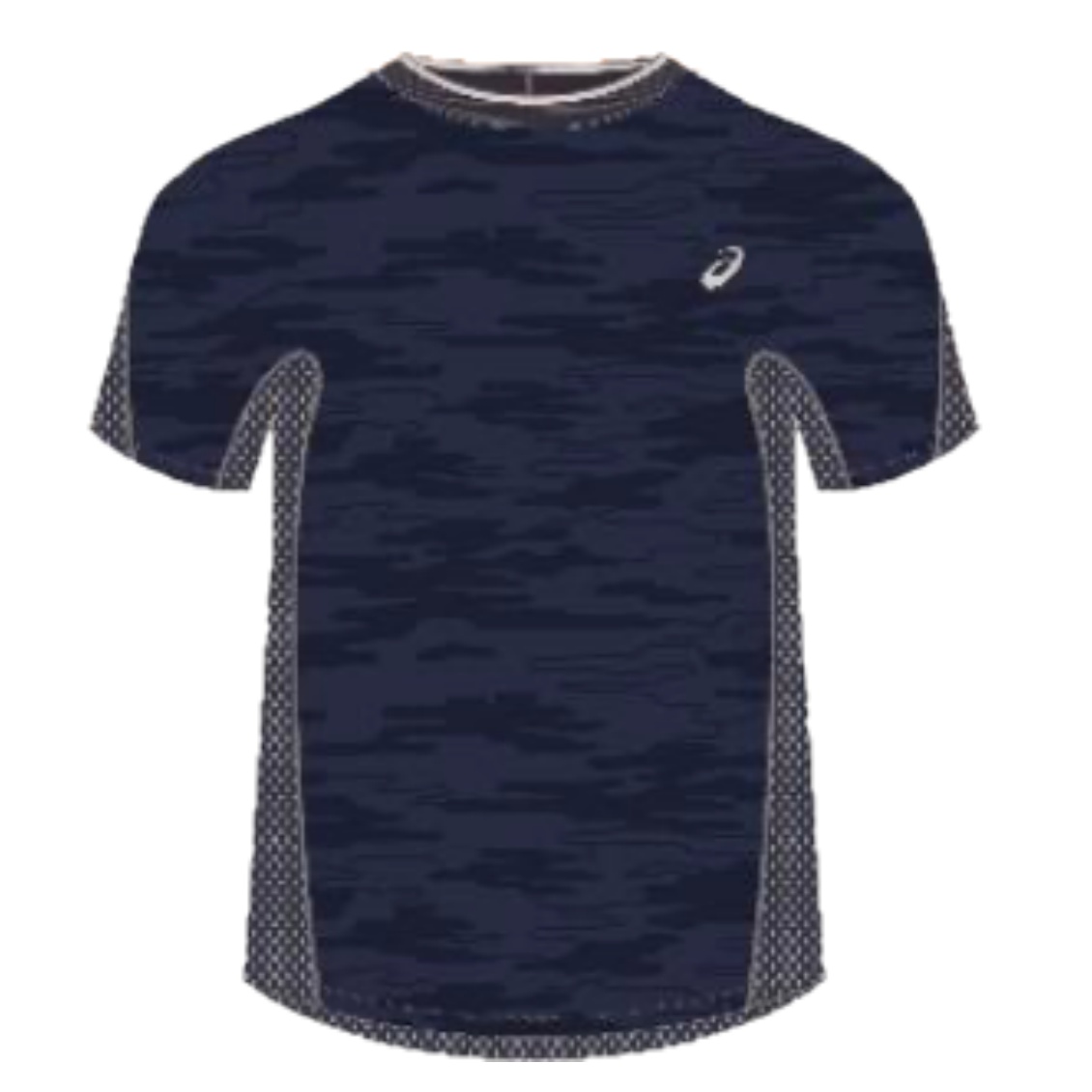 Asics เสื้อเทนนิสผู้ชาย Men’s Match Jacquard SS Top | Midnight ( 2041A419-400 )