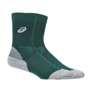 Asics ถุงเท้าเทนนิส Lightweight Court+Tennis Crew Socks | Jewel Green ( 3043A137-301 )