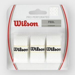 Wilson เทปพันด้าม / กริ๊ปพันด้ามไม้เทนนิส Pro Overgrip Perforated Tape Racket Tennis  | White ( WRZ4005WH )