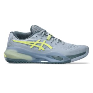 Asics รองเท้าเทนนิสผู้ชาย Men’s Gel-Resolution X Clay | Grey Blue/Pistachio ( 1041A485-402 )