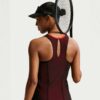 Nike ชุดเดรสเทนนิสผู้หญิง Women's Summer Slam Tennis Dress | Black/Light Crimson/White ( IH3765-010 ) - Image 2