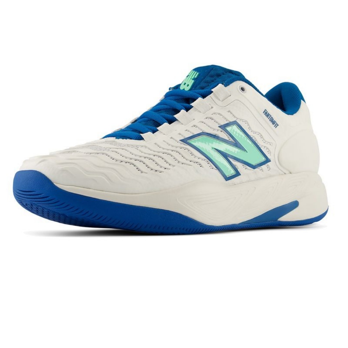 New Balance รองเท้าเทนนิสผู้ชาย Fresh Foam X CT-Rally v2 (D) | White / Blue ( MRAL5RF ) - Image 4