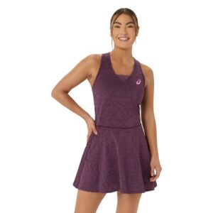 Asics เสื้อเทนนิสผู้หญิง Women’s Match Jacquard Dress | Dark Aubergine ( 2042A458-500 )