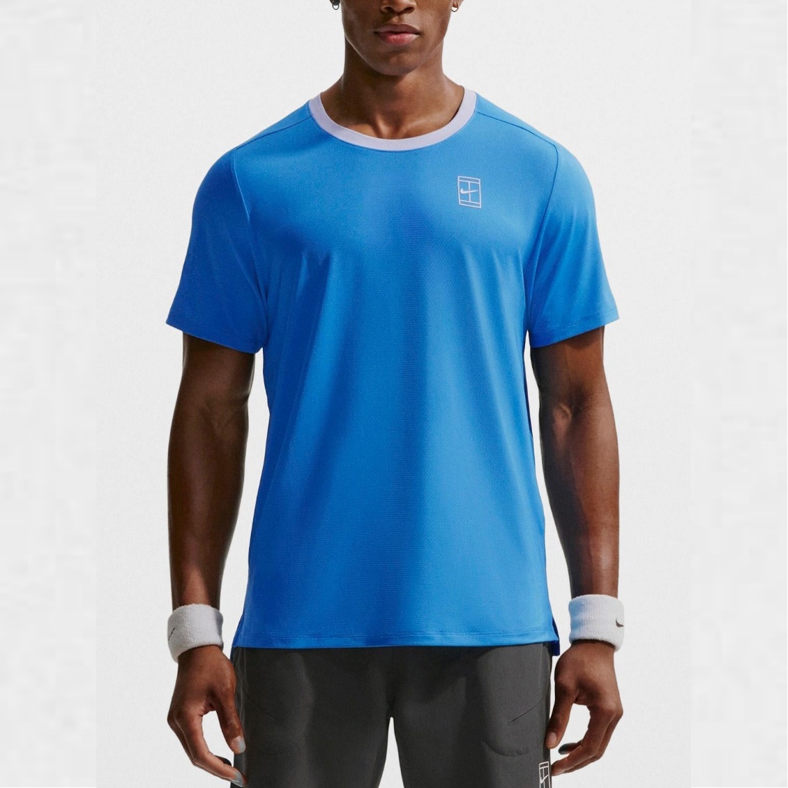 Nike เสื้อเทนนิสผู้ชาย Men's Summer Advantage Top | Blue ( FZ6910-435 )