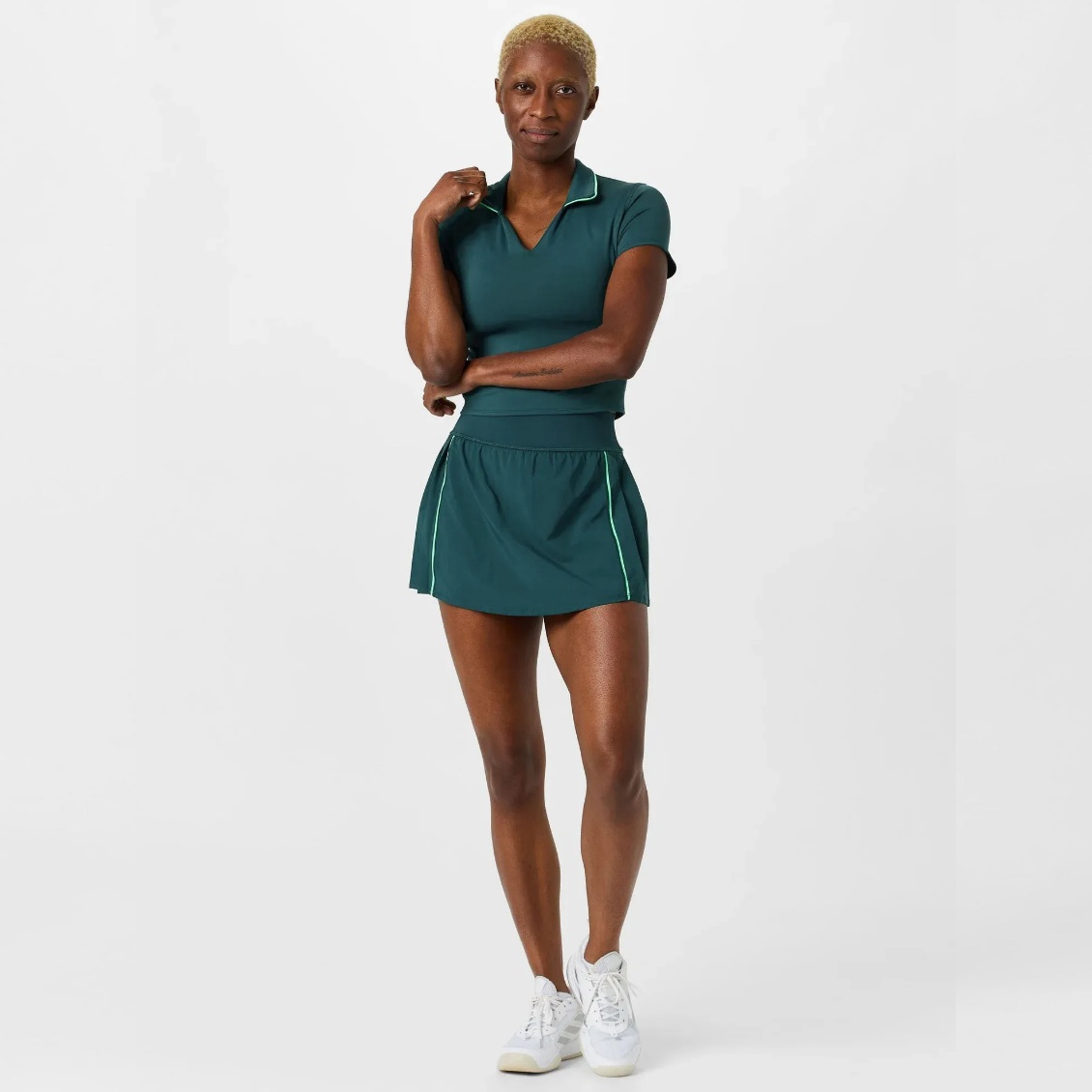 New Balance กระโปรงเทนนิสผู้หญิง Women's Summer Tournament Novelty Skirt | Green ( WB61P32U-AAV ) - Image 2