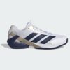 Adidas รองเท้าเทนนิสผู้ชาย Adizero Ubersonic 5 Clay Tennis Shoes | Cloud White / Dark Blue / Silver Metallic ( JR1738 )