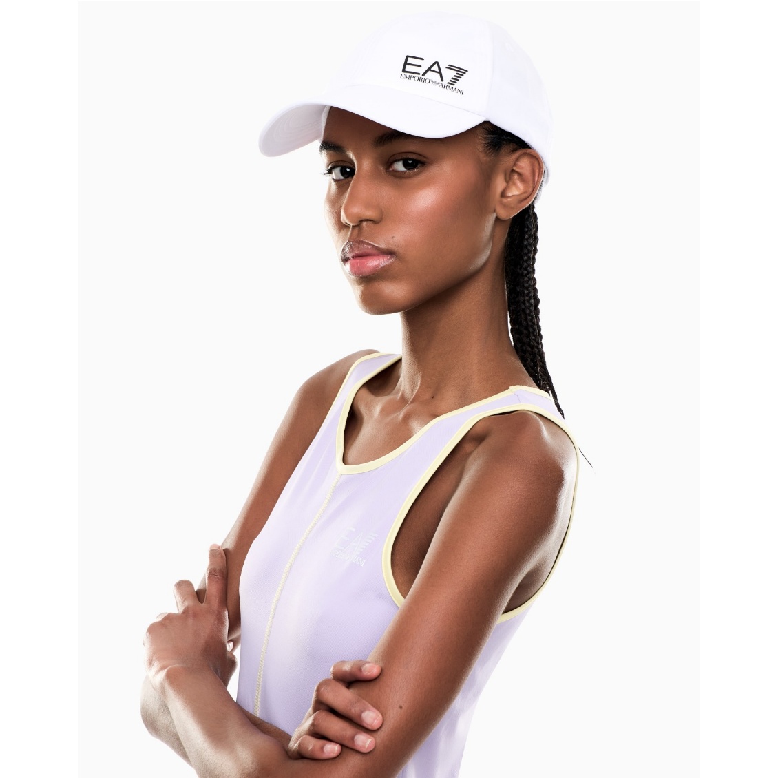 EA7 หมวกเทนนิส Tennis Pro Cap | White ( 7X000590AF22965M0003 ) - Image 2