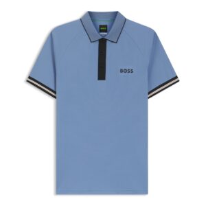 Boss เสื้อเทนนิสผู้ชาย Active Slim-Fit Polo Shirt | Light Blue ( 50559214-459 )