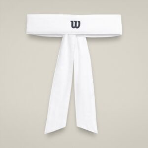 Wilson แถบรัดศีรษะเทนนิส Tie Headband | Bright White ( WU00067WTA )