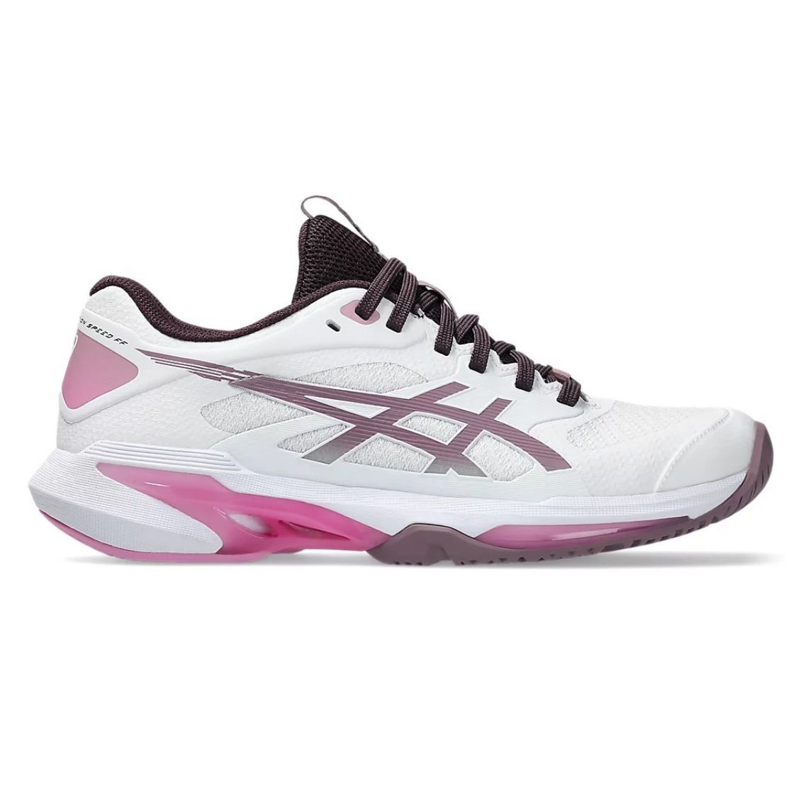 Asics รองเท้าเทนนิสผู้หญิง Solution Speed FF 4 | White/Dusty Mauve ( 1042A307-102 )