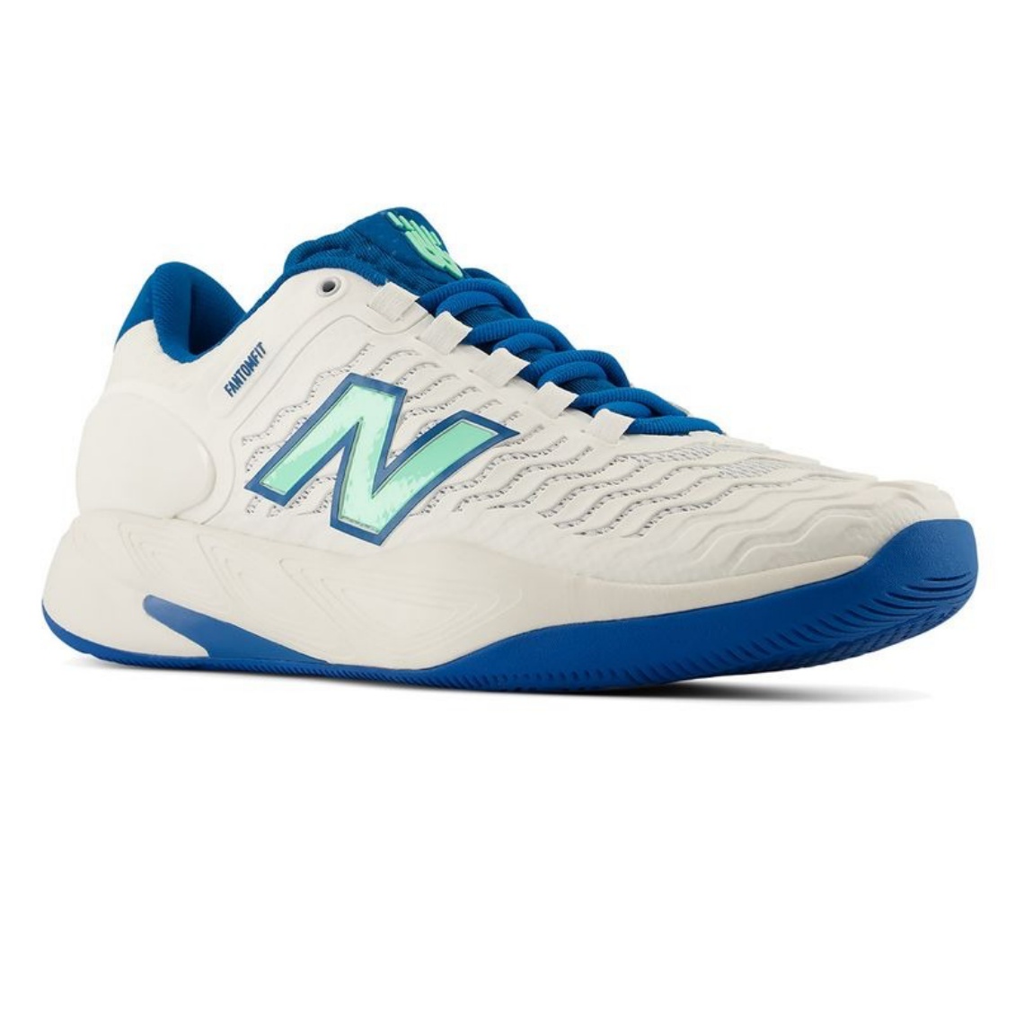 New Balance รองเท้าเทนนิสผู้ชาย Fresh Foam X CT-Rally v2 (D) | White / Blue ( MRAL5RF ) - Image 3