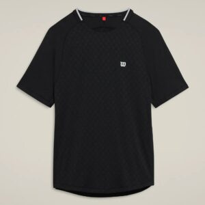 Wilson เสื้อเทนนิสผู้ชาย Serve Out Tee Top | Black ( WM00426511BKA )