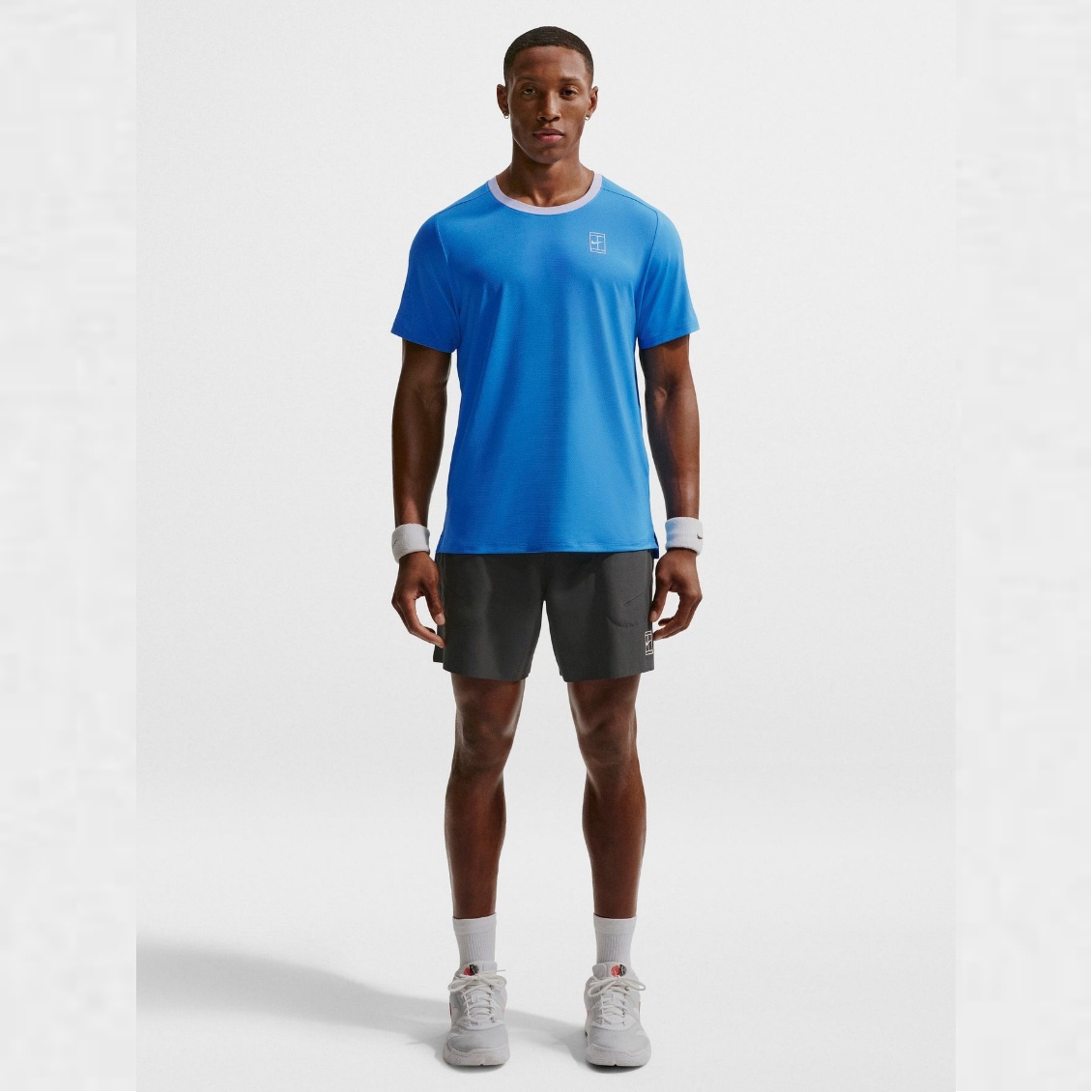 Nike เสื้อเทนนิสผู้ชาย Men's Summer Advantage Top | Blue ( FZ6910-435 ) - Image 3