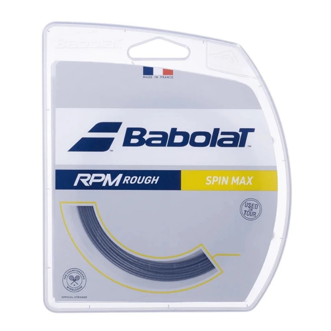 Babolat เอ็นไม้เทนนิส RPM Rough 17/1.25mm Tennis String Reel | Dark Grey ( 241140 )