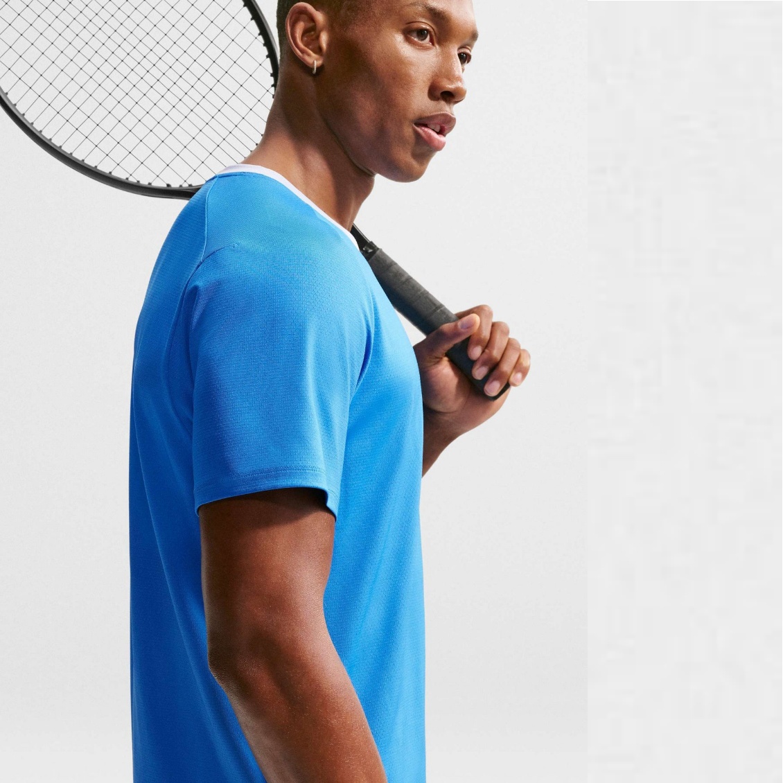 Nike เสื้อเทนนิสผู้ชาย Men's Summer Advantage Top | Blue ( FZ6910-435 ) - Image 4