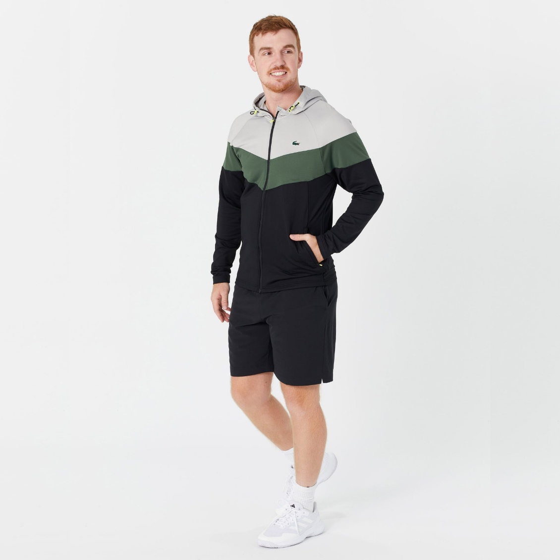 Lacoste กางเกงเทนนิสผู้ชาย Men's Core Short | Black ( GH6961-258 ) - Image 4