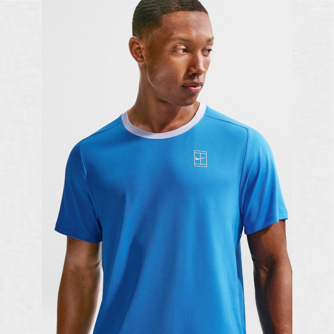 Nike เสื้อเทนนิสผู้ชาย Men's Summer Advantage Top | Blue ( FZ6910-435 ) - Image 5