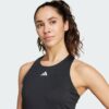 Adidas เสื้อเทนนิสผู้หญิง Tennis Mid-Length Y-Tank Top | Black ( IW8808 ) - Image 4
