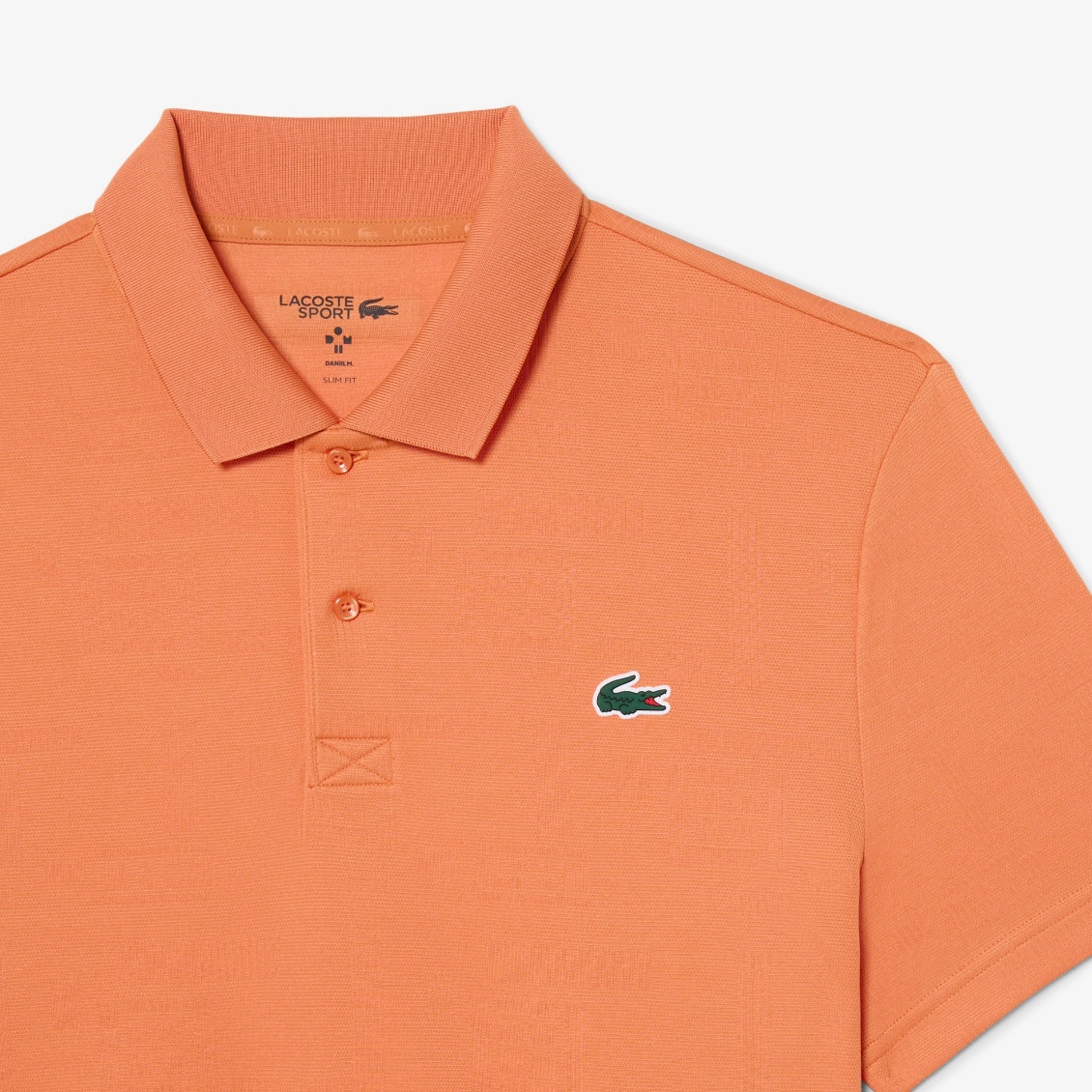 Lacoste เสื้อเทนนิสผู้ชาย Men's Tennis x Daniil Medvedev Polo Shirt | Orange ( DH9985-51 ) - Image 7