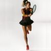Nike ชุดเดรสเทนนิสผู้หญิง Women's Summer Slam Tennis Dress | Black/Light Crimson/White ( IH3765-010 ) - Image 4