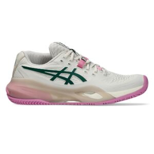 Asics รองเท้าพาเดลผู้หญิง Gel-Resolution X Padel | Soft Oat/Jewel Green ( 1042A285-250 )
