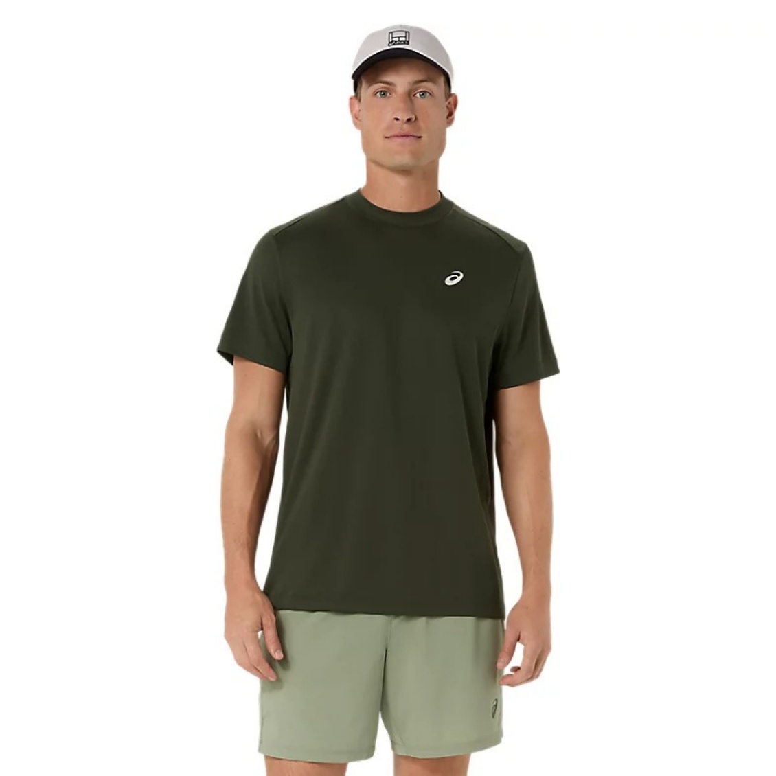 Asics เสื้อเทนนิสผู้ชาย Men’s Court SS Top | Vintage Khaki ( 2041A339-200 )