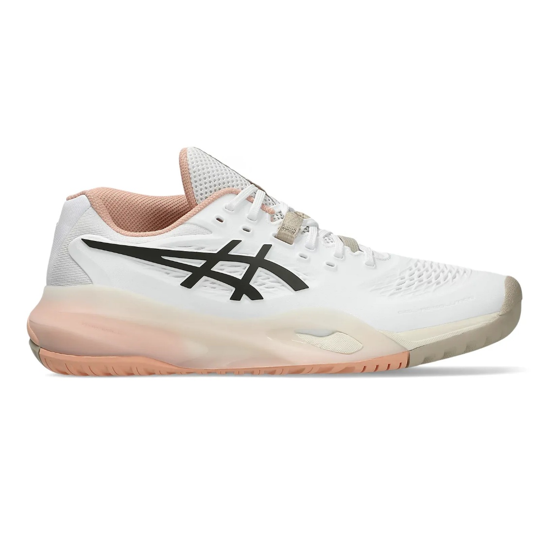 Asics รองเท้าเทนนิสผู้หญิง Gel-Resolution X Wide (D) | White/Black Coffee ( 1042A278-106 )