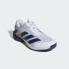 Adidas รองเท้าเทนนิสผู้ชาย Adizero Ubersonic 5 Clay Tennis Shoes | Cloud White / Dark Blue / Silver Metallic ( JR1738 ) - Image 5