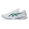 Asics รองเท้าเทนนิสผู้ชาย Solution Speed FF 4 | White / Pitch green ( 1041A532-103 ) - Image 8