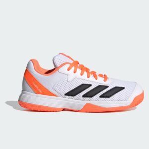 Adidas รองเท้าเทนนิสเด็ก Courtflash Kids | Lucid Orange / Cyber Metallic / Cloud White ( JR4450 )
